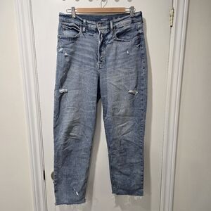 Old Navy Extra High-Rise Curvy Sky-Hi Straight Light Wash Jeans